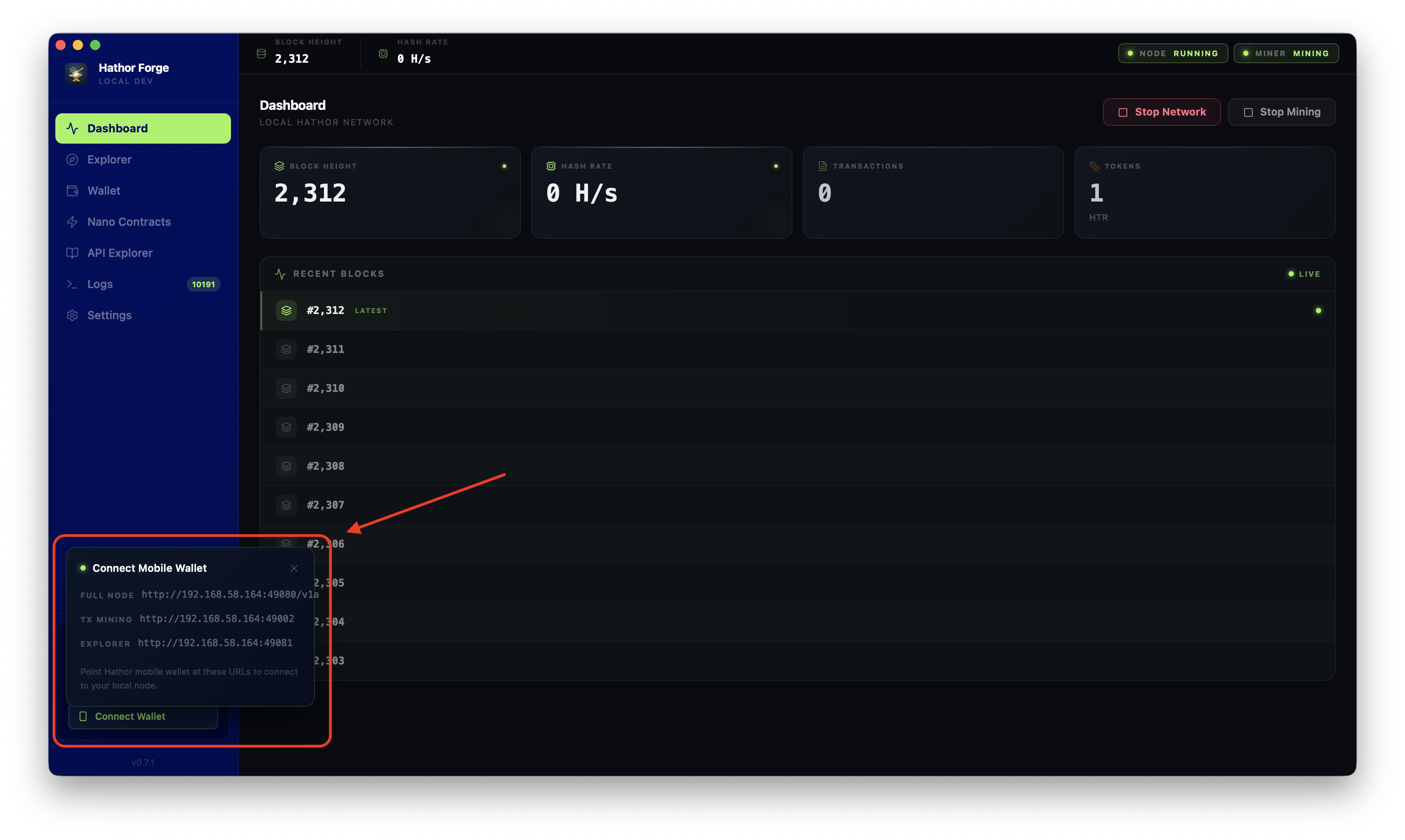 Wallet Creation Screenshot